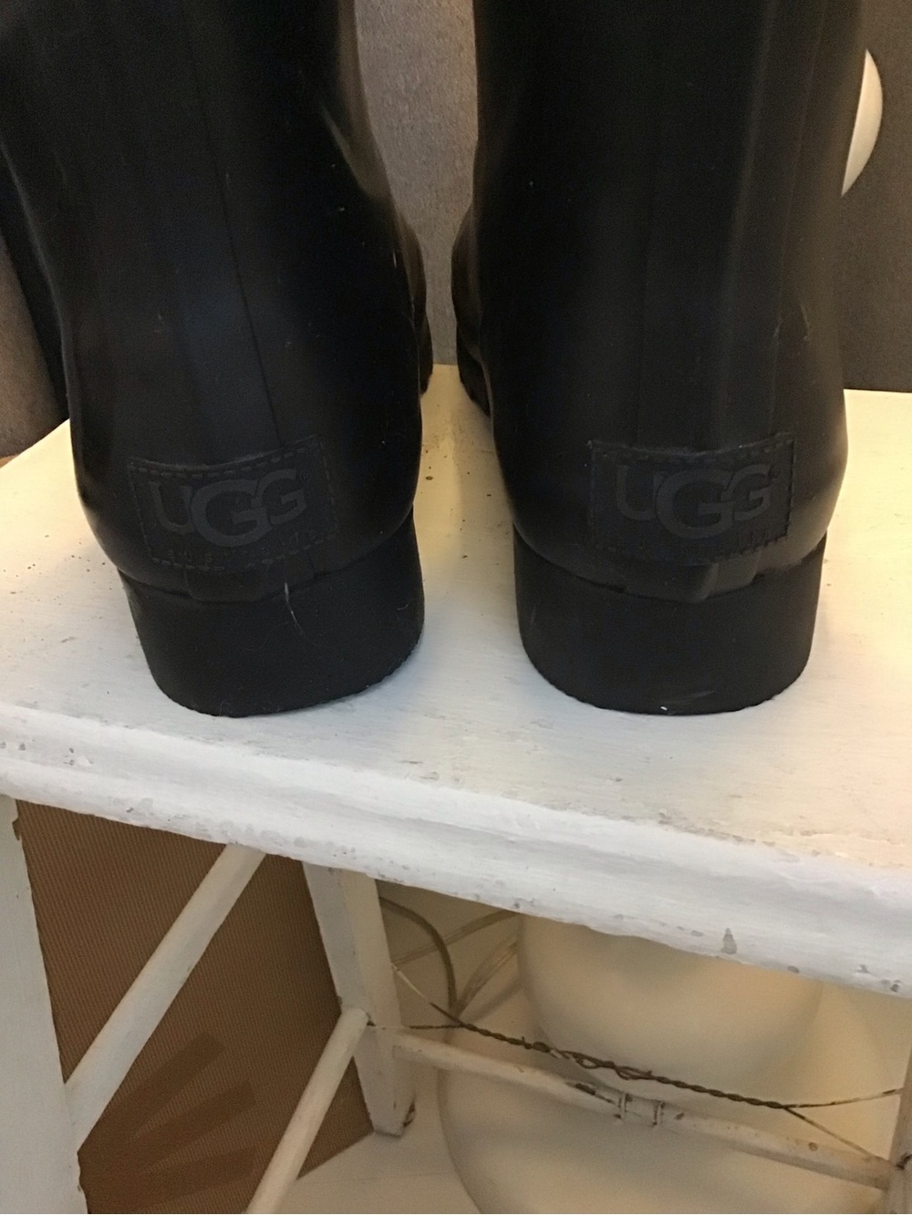 UGG Black Tall Lace-Up Waterproof Rain Boots - Picture 11 of 11